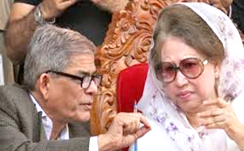 খালেদা জিয়ার সাথে মির্জা ফখরুলের বৈঠক 