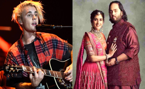 অনন্ত-রাধিকার সঙ্গীতে মঞ্চ কাঁপালেন জাস্টিন বিবার 