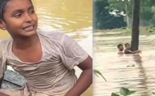 সন্তানকে বাঁচাতে গিয়ে ভেসে যান বাবা, মরদেহ উদ্ধার 