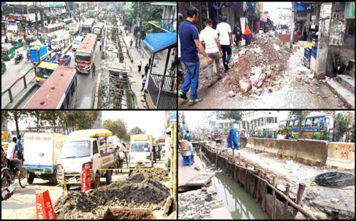 রাজধানীতে সড়ক খানা-খন্দের বেহাল অবস্থা: নাগরিক দুর্ভোগ বেড়েছে